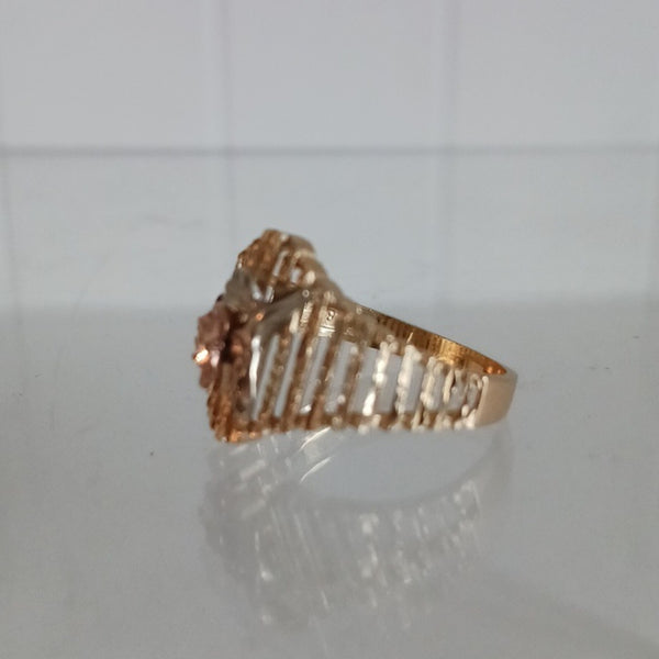 Tri Gold 14 Kt Ring.