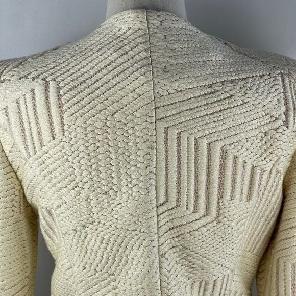 IRO cream with gold textured side zip jacket