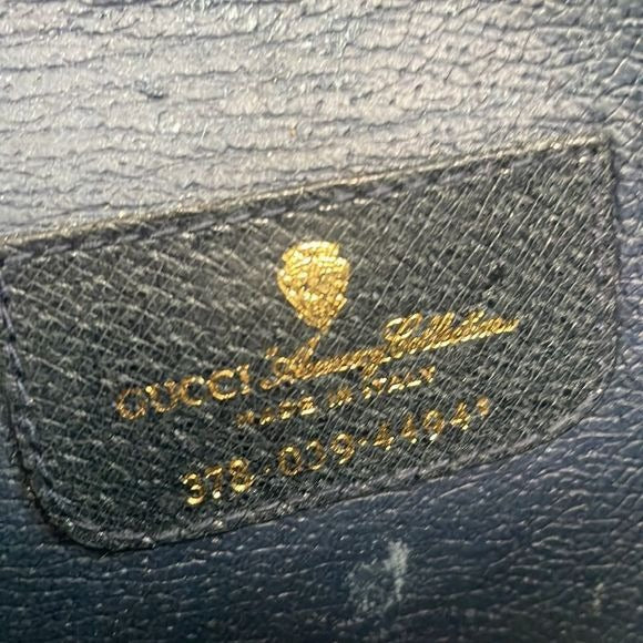 Gucci Small Vintage Blue Logo Clutch