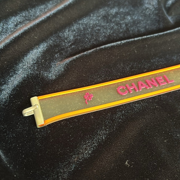 Vintage Chanel 2001 Camellia Silicone Bracelet