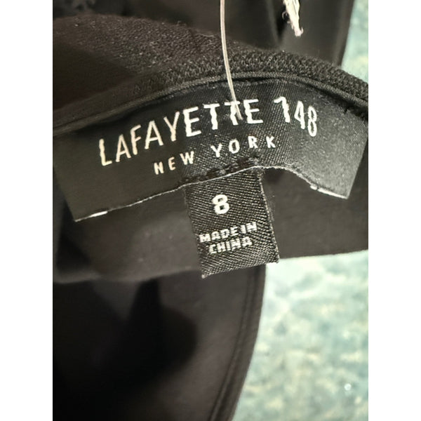LAFAYETTE 148 BLACK WITH LACE TRIM SLEEVES