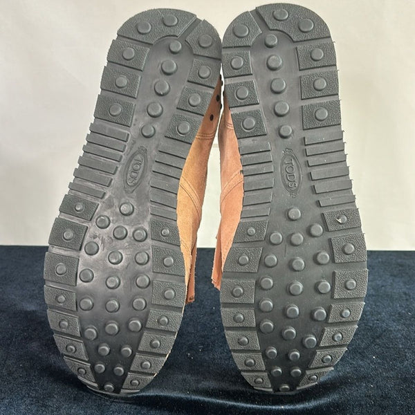 NEW Tod's Pink Suede Fringe Sneakers