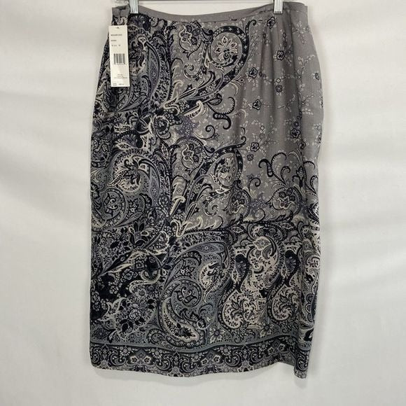 Lafayette 148 NWT Gray Print Skirt
