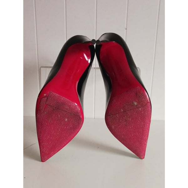 CHRISTIAN LOUBOUTIN PIGALLE FOLLIES PATENT LEATHER PUMPS