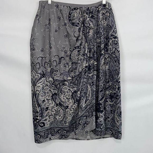 Lafayette 148 NWT Gray Print Skirt