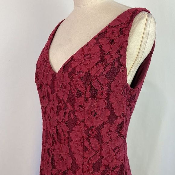 Ralph Lauren Wine Lace Gown