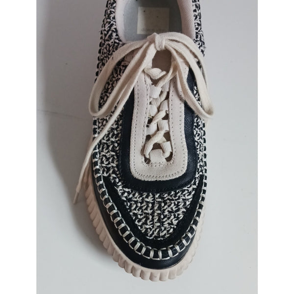 DOLCE VITA BLK WH PLATFORM SNEAKERS