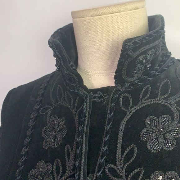 Blumarine black velvet beaded long dress