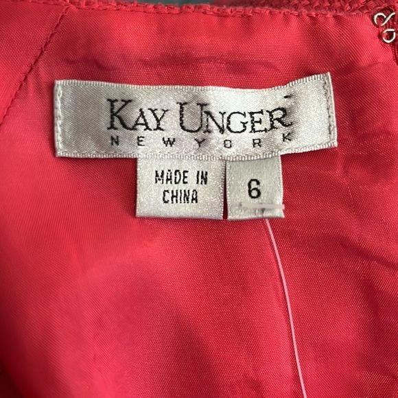 Kay Unger NWT Pink Dress with Ruffle Neck