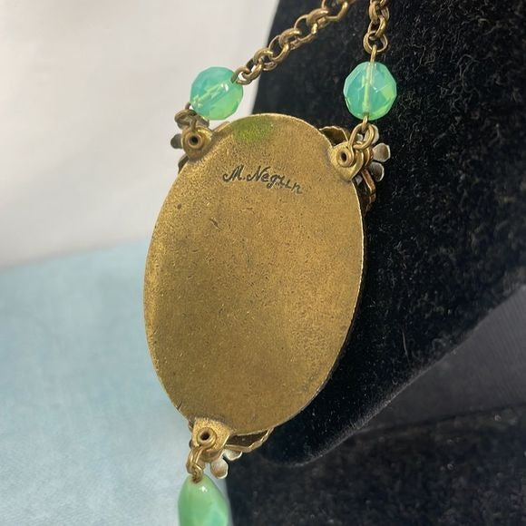 M Negrin Floral Pendant Large Necklace