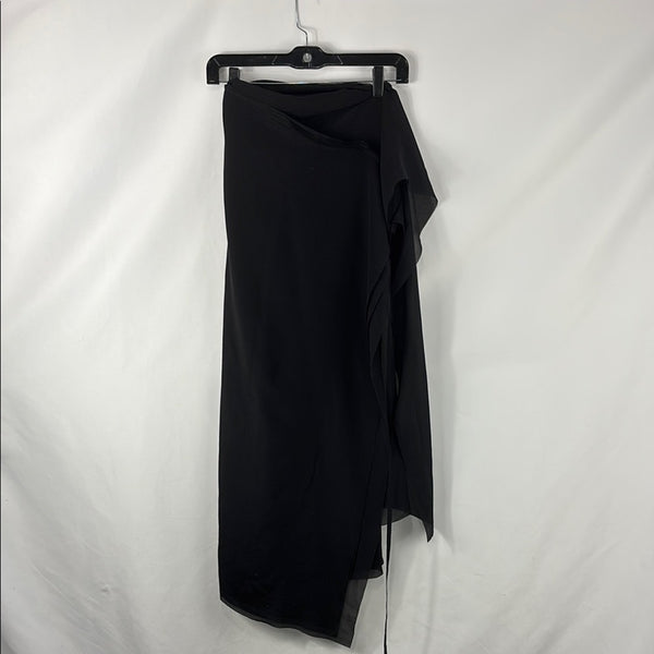 Jean Paul Gaultier Black Vintage Silk Wrap Skirt