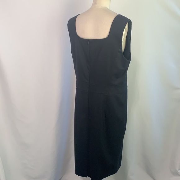 Escada Black Virgin Wool Blend Sheath Dress