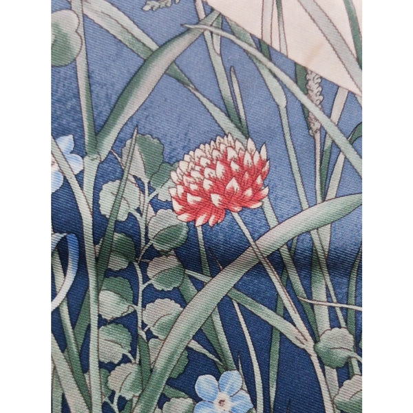 GUCCI VINTAGE FLORAL Insect Print Silk Scarf
