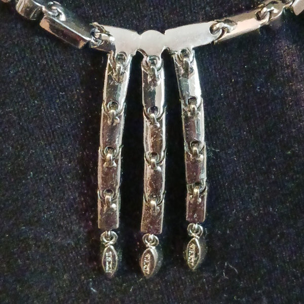 Givenchy Blue & Green Crystal Dangle Necklace.