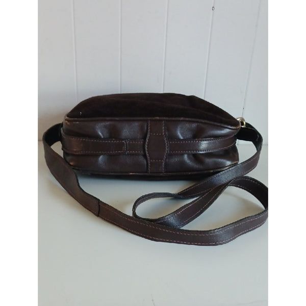 GUCCI VTG BR LEATHER CROSS BODY BAG.