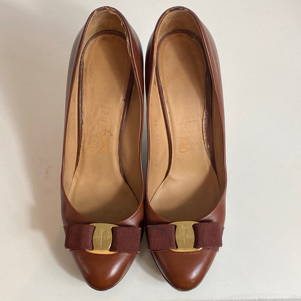 Salvatore Ferragamo Brown Wedges
