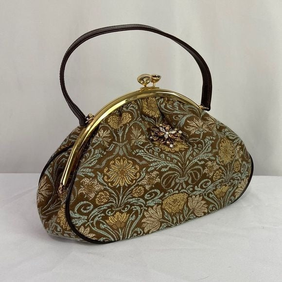 Glenda Geis Tapestry Print w/ Kiss Lock Bag