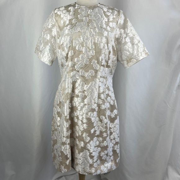 Lela Rose Cream floral lace dress