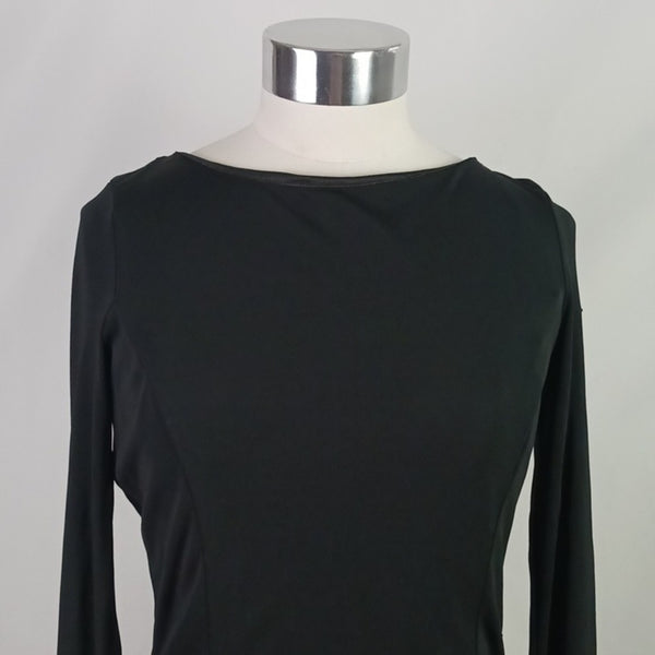 BeBe Black Long Sleeve With Zip Gown.