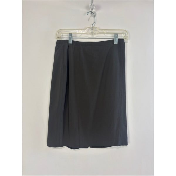 ARMANI COLLEZIONI BROWN WOOL PENCIL SKIRT