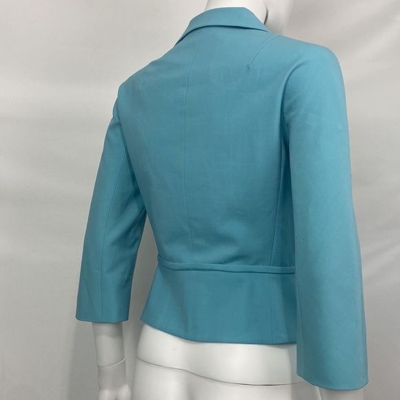 Moschino Blue w Beaded Buttons Belt Jacket