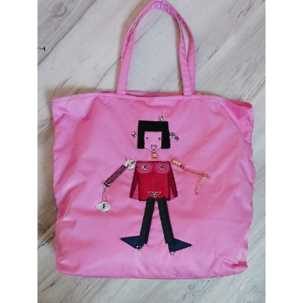 PRADA NEW ROBOT NYLON TOTE BAG.