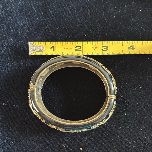 Judith Lieber Black Gold Crystal Bangle