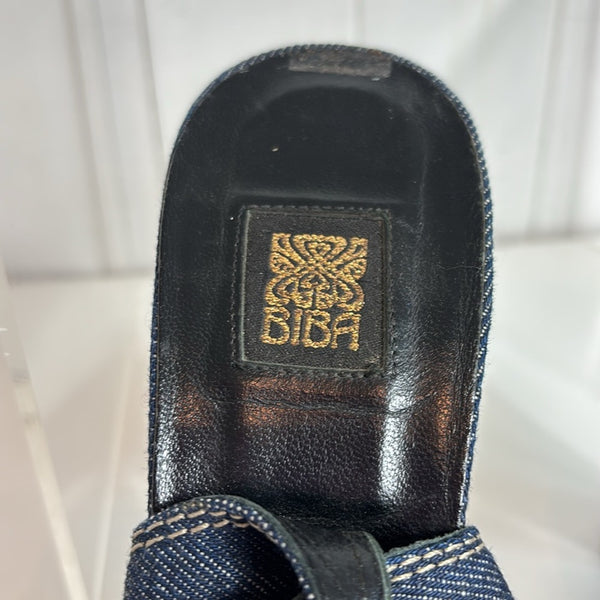 Biba Denim Heeled Sling Back Sandals
