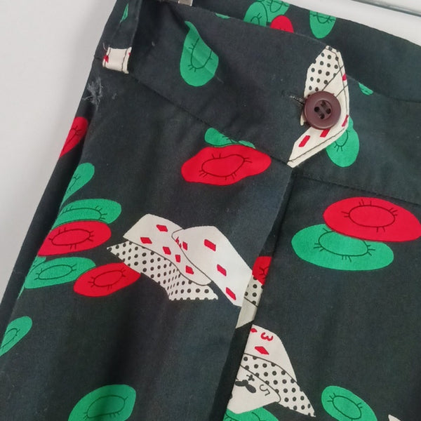 Vintage Casino Blouse Skirt Set 80s