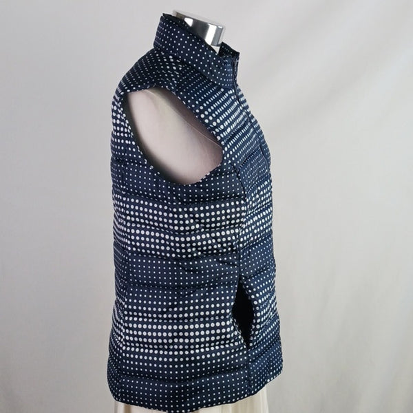 Tommy Hilfiger NWT Navy and White Dots Puffer Vest