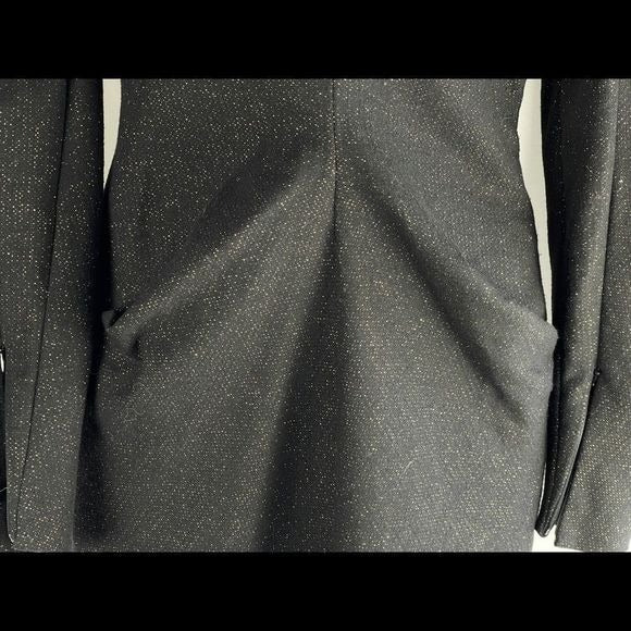 Alexander McQueen black and gold tweed dress