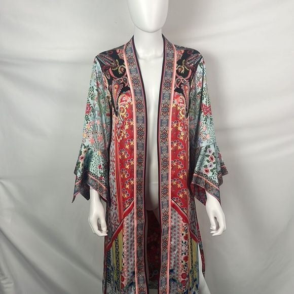 Alice + Olivia Multi Print Silk Reversible Jacket