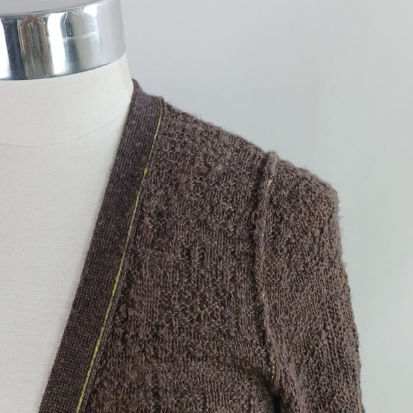 Free People Long Brown W Pockets Women's Cardigan