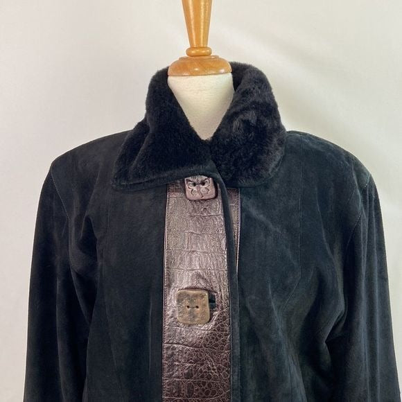 Grownbeans Karen Groner Vintage Leather Shearing w/ Patches Full Jacket