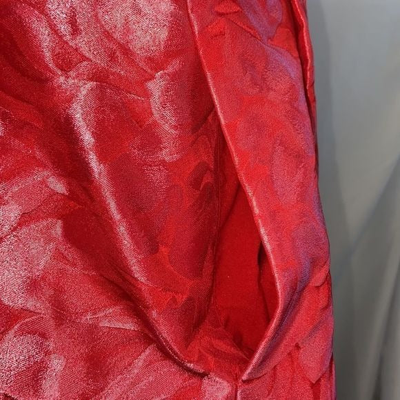 Carmen Marc Valvo NWT Coral Brocade Fit Flare Dress