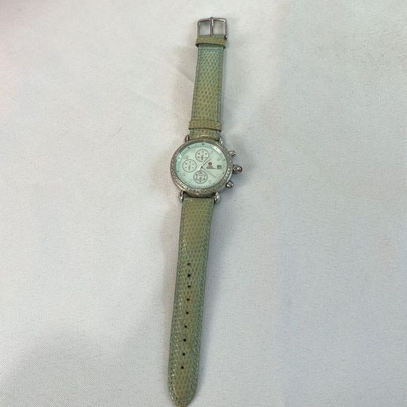 Green Mother of Pearl Face Watch