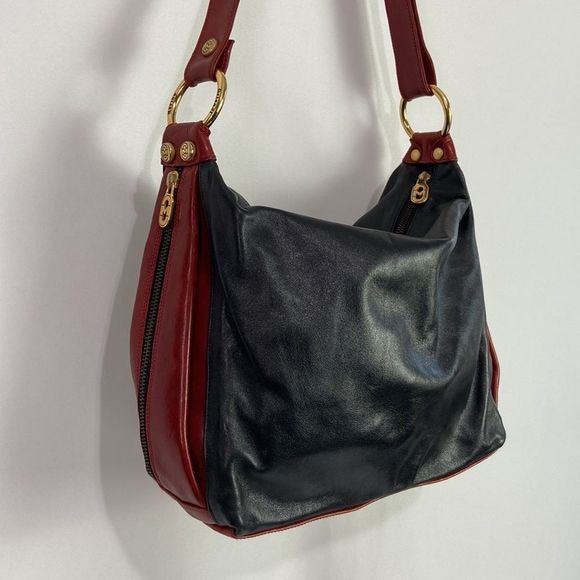Marino Orlandi Black Leather w/ Red Trim Bag