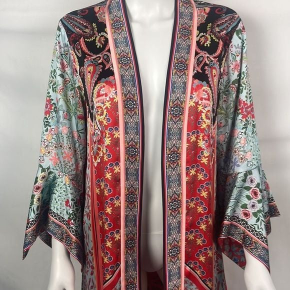 Alice + Olivia Multi Print Silk Reversible Jacket