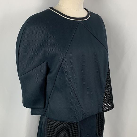 Fendi Navy Dress With Mesh Detail