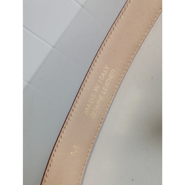 ST.JOHN RED LOGO LEATHER BELT