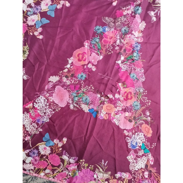 Aspinall Wine Multi Butterfly Print Scarf