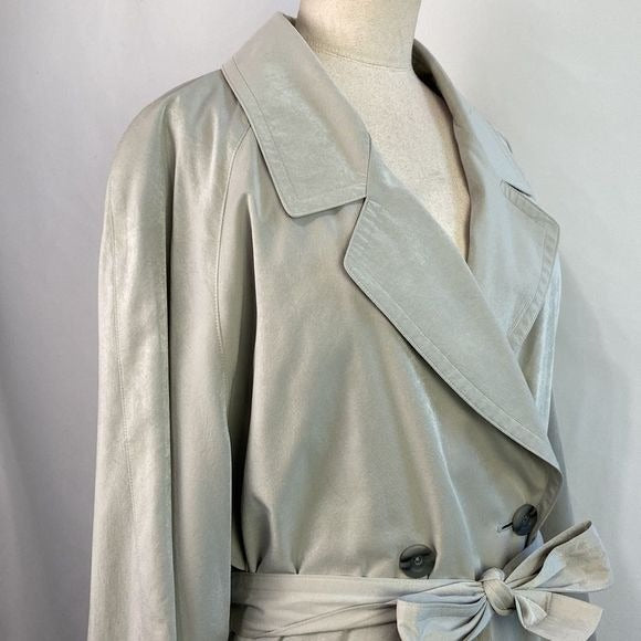 Burberry Tan Wool Lined Trench Jacket