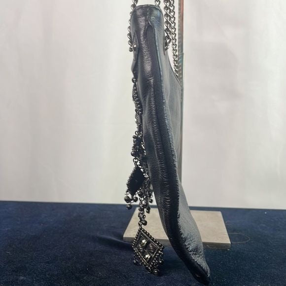 Giuseppe Zanotti Black Mini Beaded Chain Strap Bag
