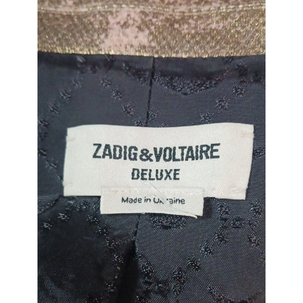 ZADIG AND VOLTAIRE METALLIC GOKD SNAKE BLAZER JACKET.