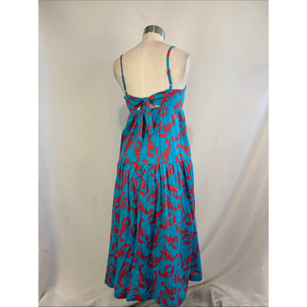 J CREW BLUE RED LOBSTER SUN DRESS