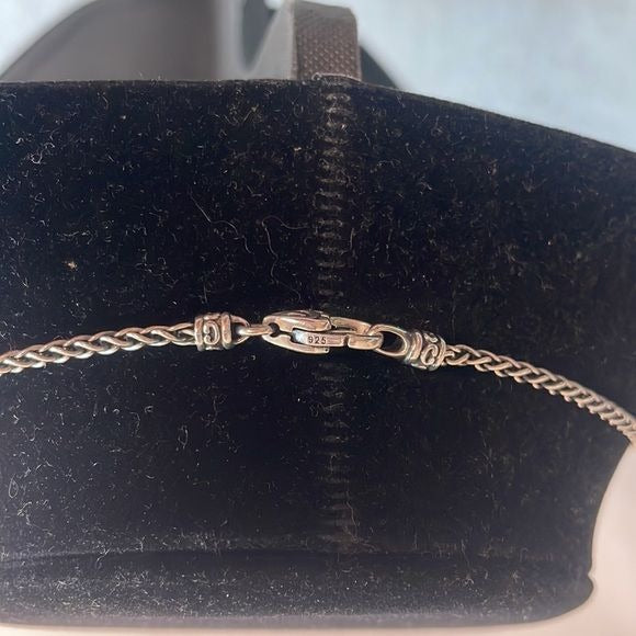 John Hardy Sterling and 14kt Clover Station Necklace