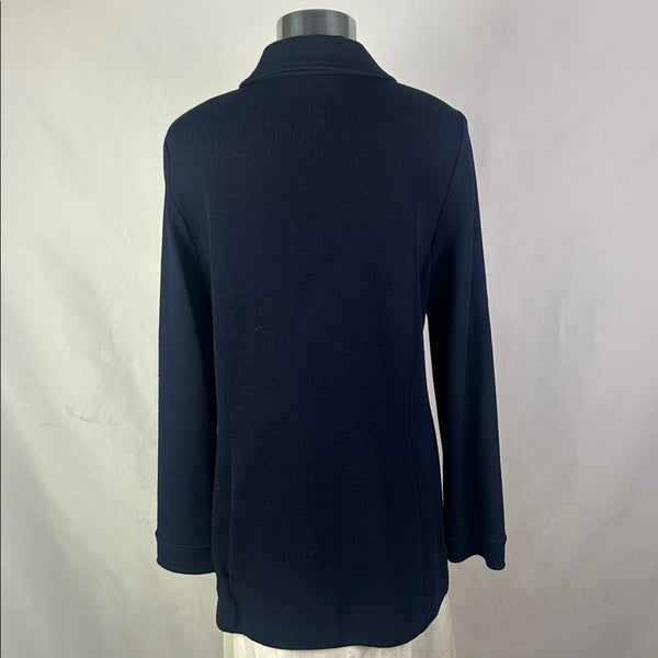 St John Navy Knit Zip Jacket