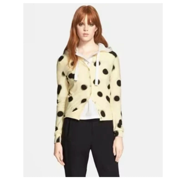 MARC JACOBS CREAM W BLACK DOTS CARDIGAN