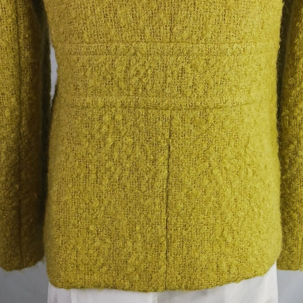 J. Crew Chartreuse Mohair Short  Double-Breasted Jacket
