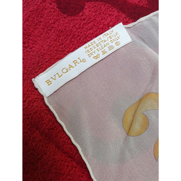 BULGARI RED PRINT W CREAM/ GOLD SCARF